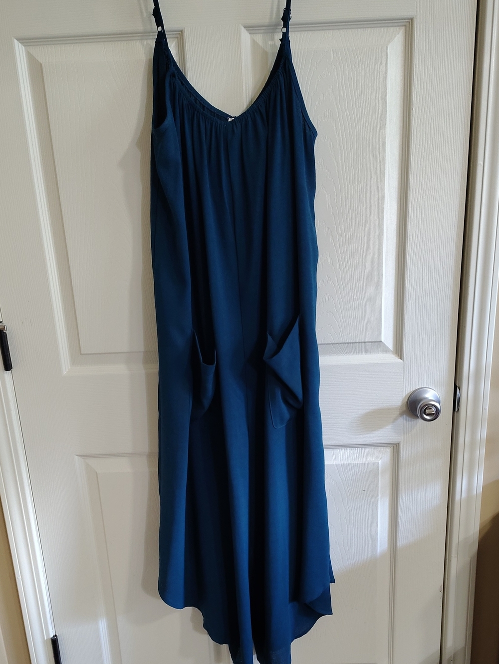 Women's Teal Sleeveless Romper